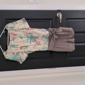 Ted Baker Belted Floral Print Romper (TB Size 3 fits US 8-10)